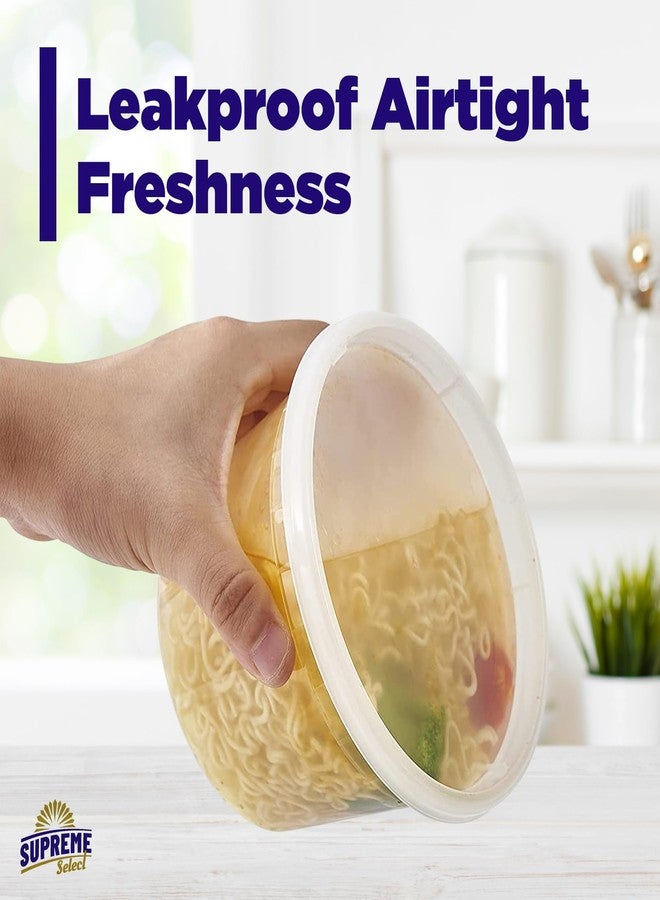 Supreme Select Supreme Deli Plastic Storage Containers with Lids 8oz, 16oz, 32oz [16 sets of each - 48 combo pack] Reusable Food Containers - Microwavable & Freezer friendly - Dishwasher safe - Secure fitting Covers - Image 5